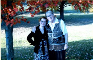 Mandy and Nan under tree